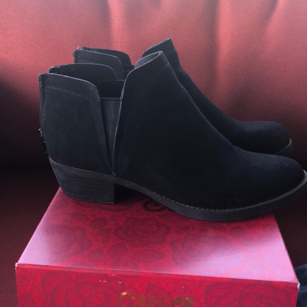 Black boots/ booties/ankle boots by Carlos Santana